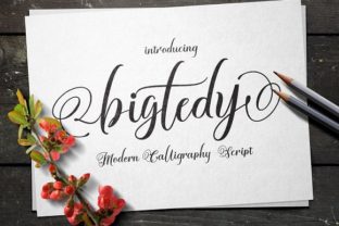 Bigtedy: A Beautiful Handwritten Script for Crafters and Designers