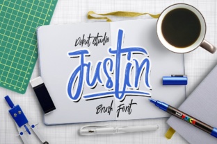 Justin Brush: A Script Handwritten Font for Creative Makers