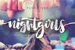 Nightgirls: A Script Font for Creative Crafters and Product Makers