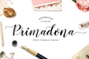 Primadona: A Script Handwritten Font for Editorial Design
