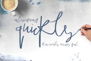 Quickly: A Script Handwritten Font for Editorial Design and Branding
